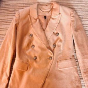 WHBM Soft Pink Studio Blazer with Silver buttons